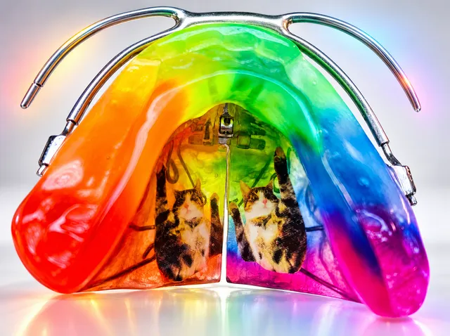 Rainbow with two cats